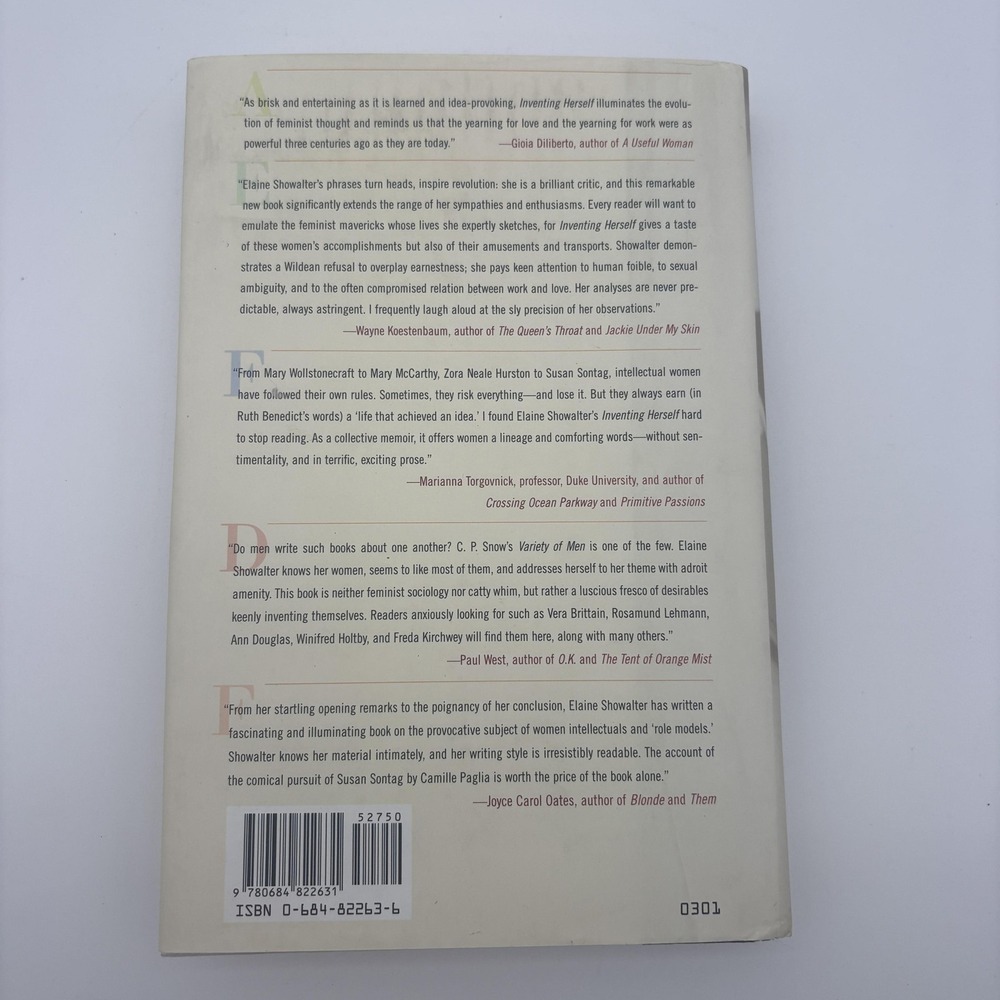 Vintage Inventing Herself Elaine Showalter Scribner Tan HC‎ Feminist History - Picture 3 of 3